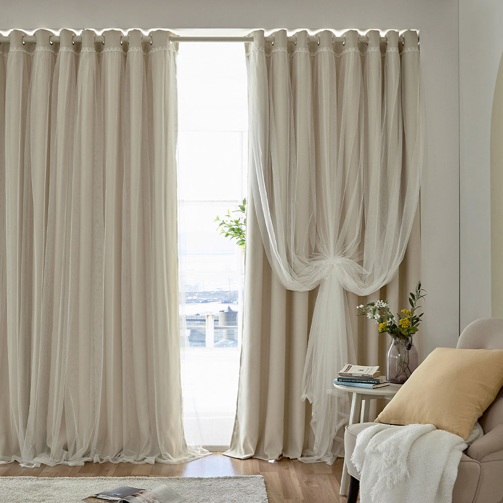 모던하우스 ON마리 이중레이스 암막커튼 제품사진 2