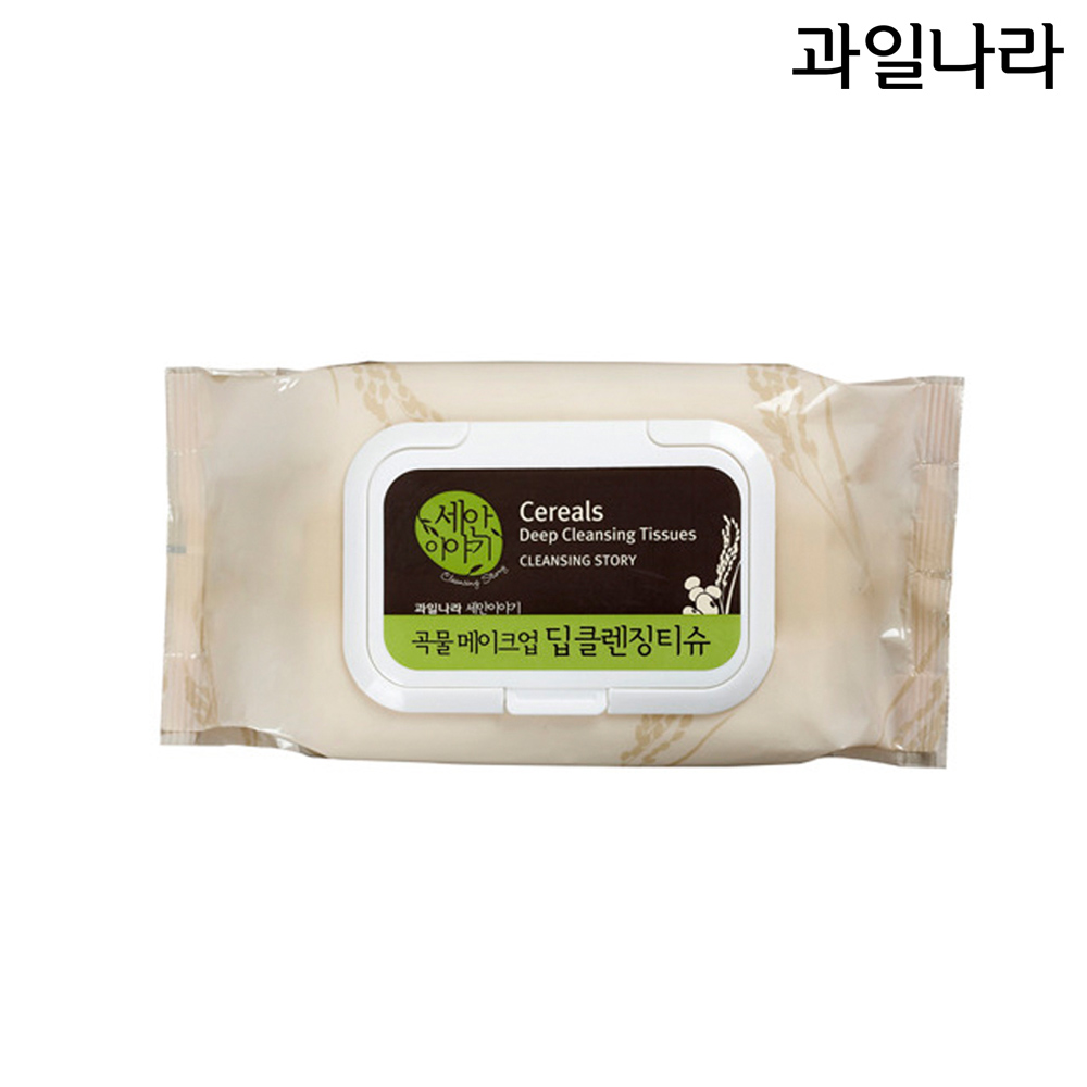 과일나라 세안이야기 곡물 딥 클렌징티슈 100매- 이랜드몰