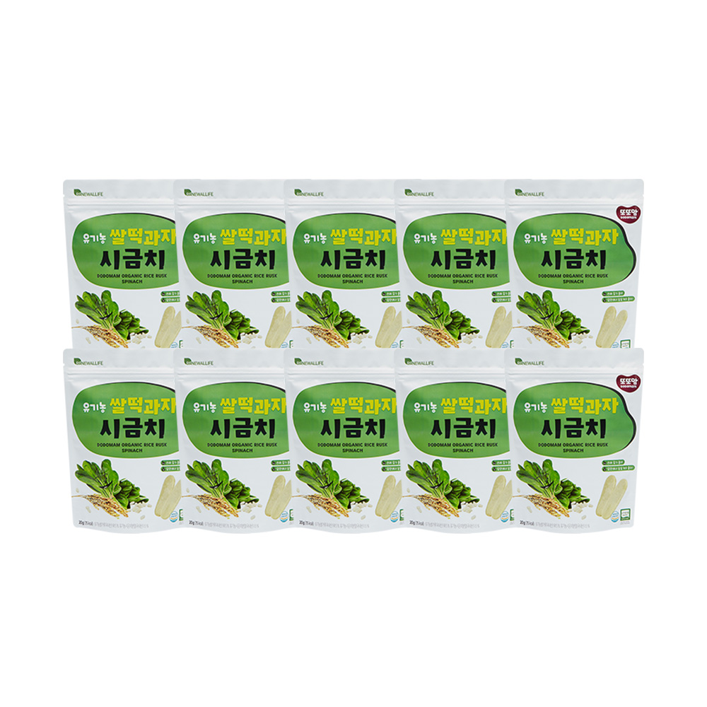 [또또맘] 유기농 쌀떡과자 시금치 20g x 10봉- 이랜드몰