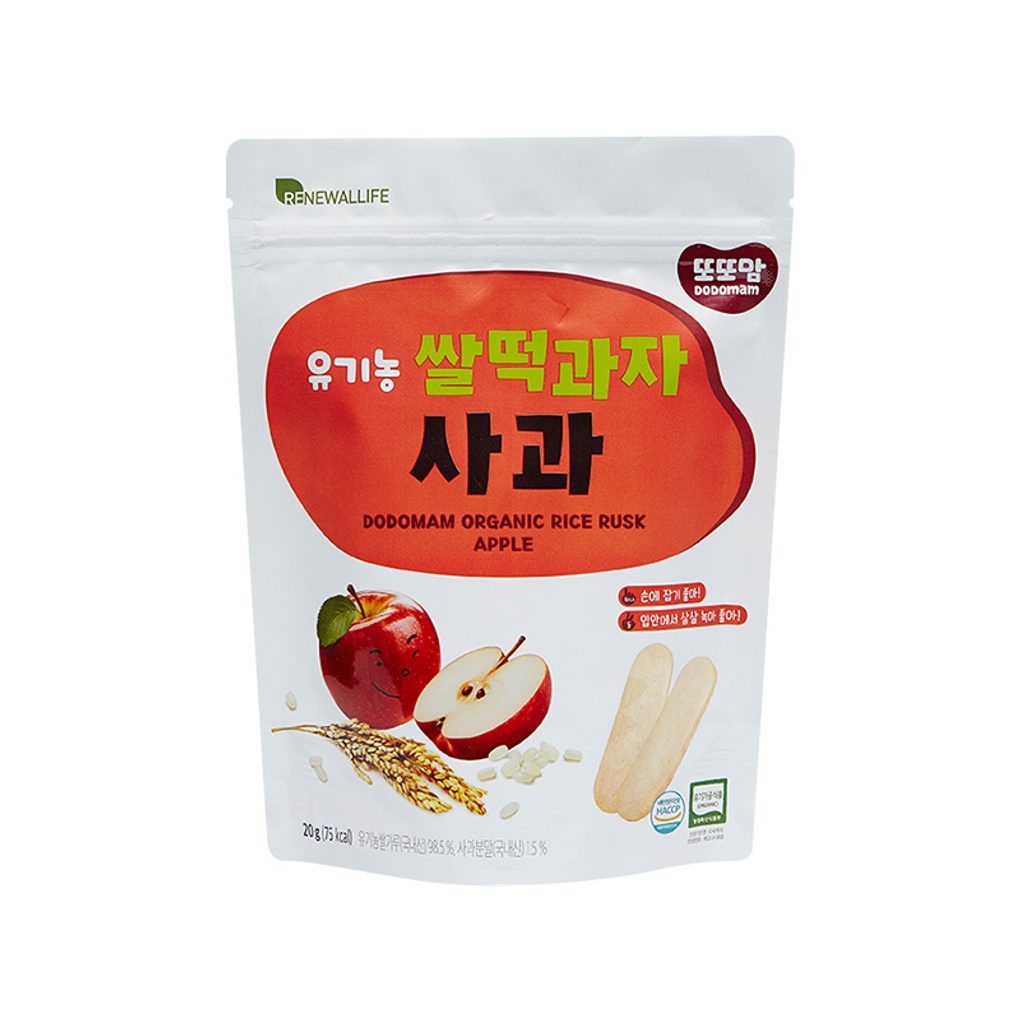 [또또맘] 유기농 쌀떡과자 사과 20g x 1봉- 이랜드몰