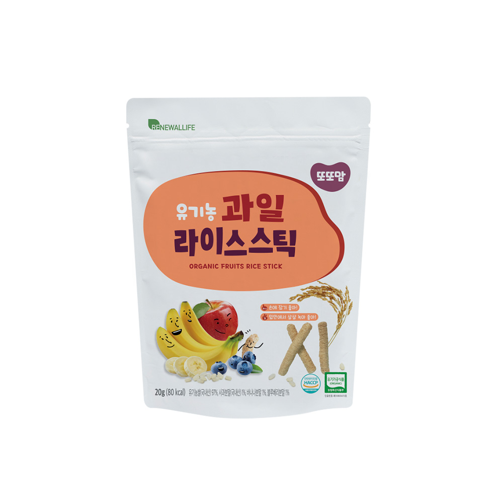 [또또맘] 유기농 라이스스틱 과일 20g x 1봉