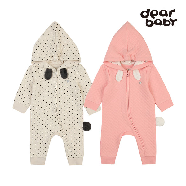 [디어베이비 겨울]래빗 후드우주복(CREAM,PINK)_02N717506- 이랜드몰