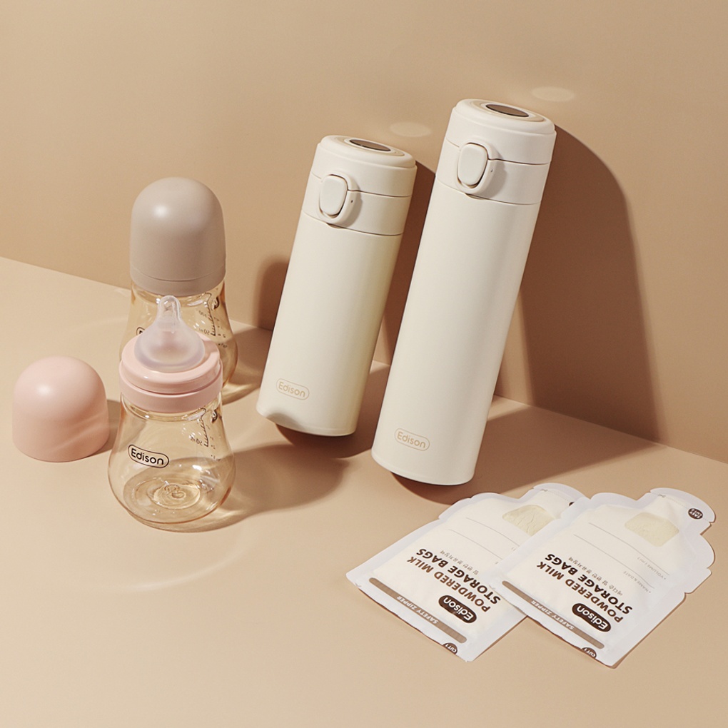 에디슨 온도 표시 원터치 분유 보온병 350ml- 이랜드몰