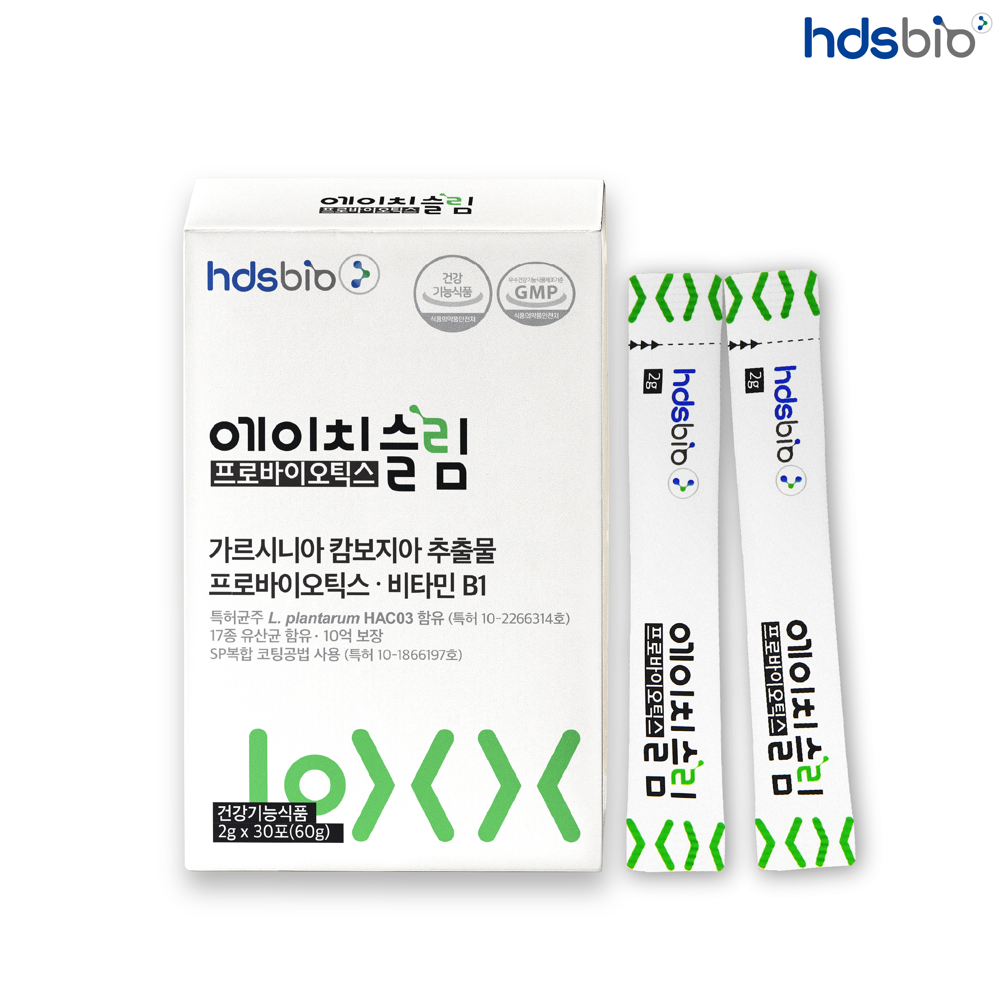 HDS바이오 에이치 슬림 프로바이오틱스 (15일분), 30포, 1박스- 이랜드몰