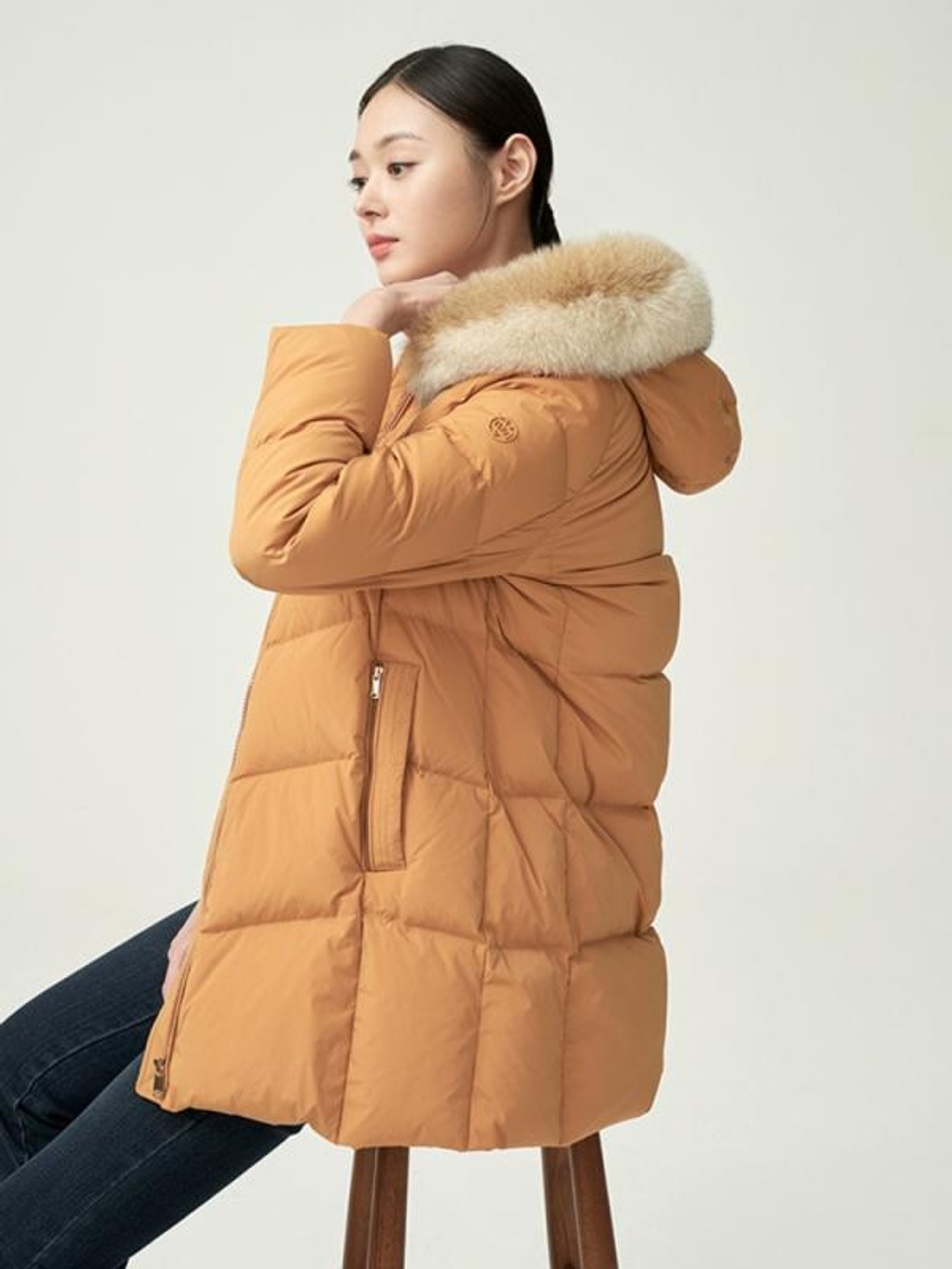 올리비아로렌 NC백화점 겨울 투톤 폭스퍼 덕 다운 VVCKDXWA361- 이랜드몰