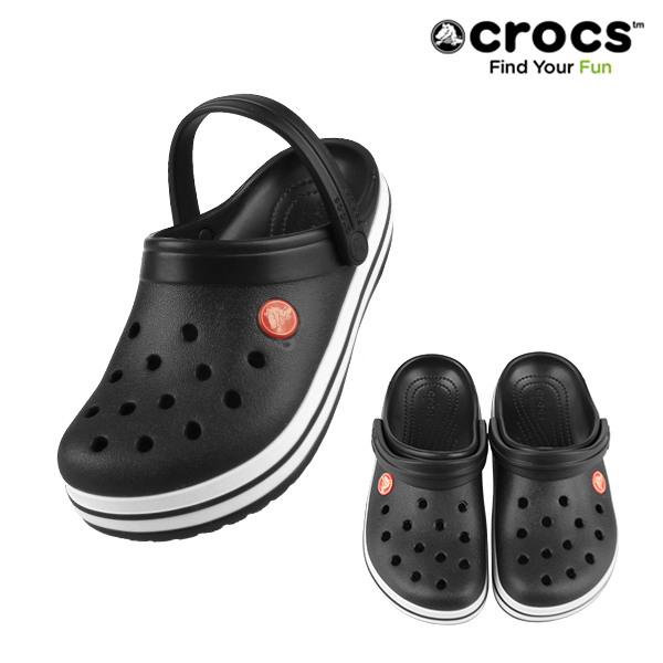 크록스 CROCS 당일발송 크록밴드 클로그 키즈 204537-001 블랙- 이랜드몰