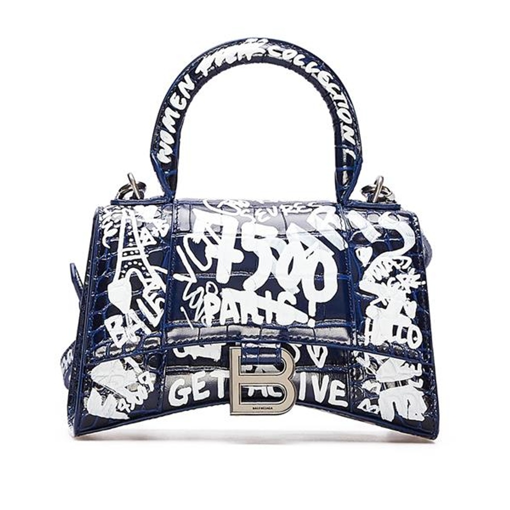발렌시아가 그래피티 아워글래스 XS 숄더백 592833 1LRXY 4691 NAVY- 이랜드몰