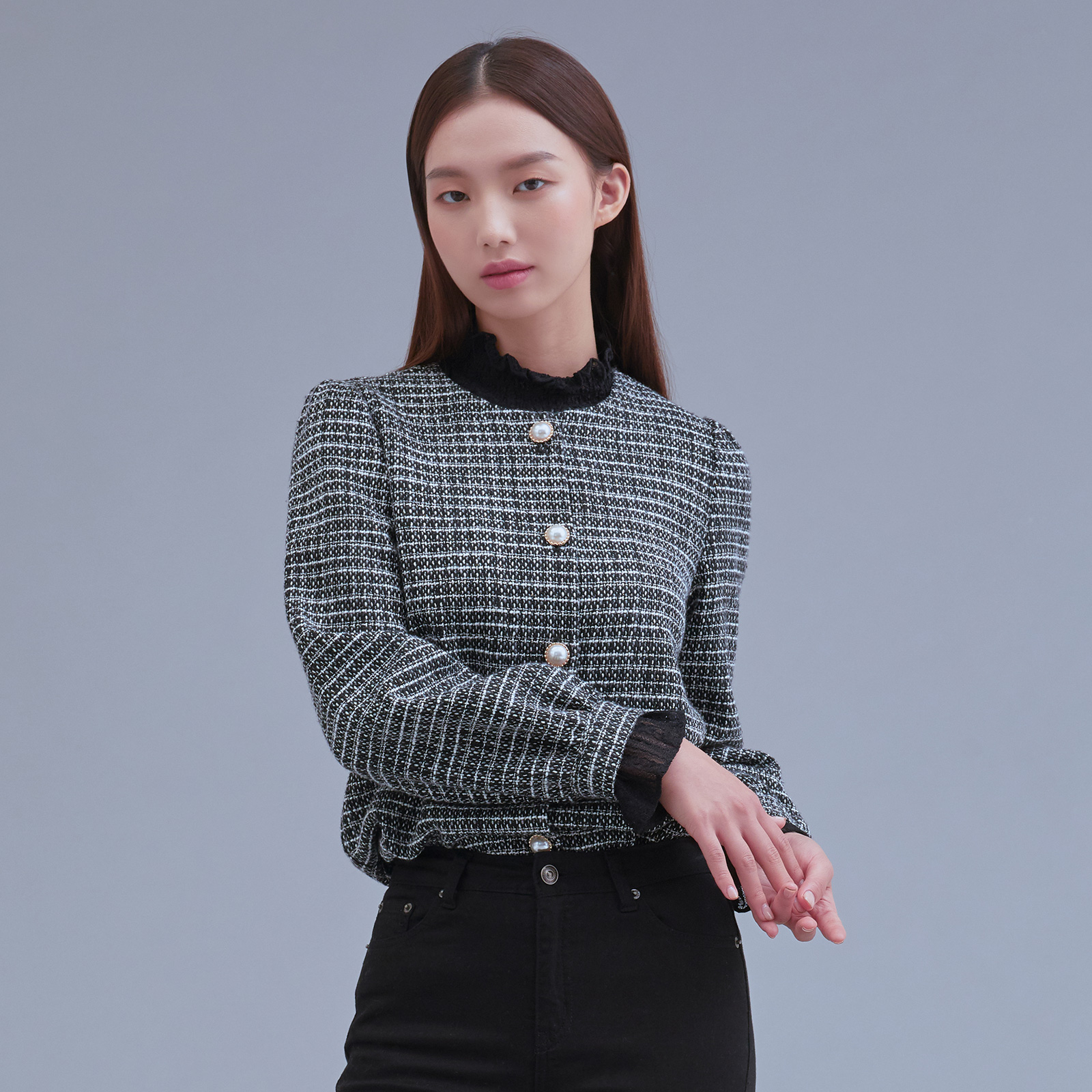 [헬로시모네] 베이비 미카도 블라우스 플로레트 AW24-MIKBLFL [OL] main image 1